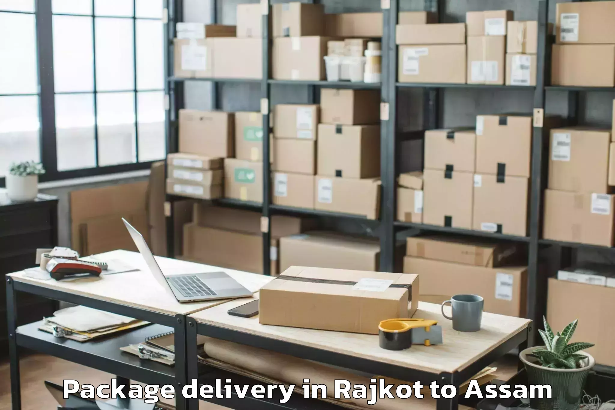 Easy Rajkot to Balighat Package Delivery Booking